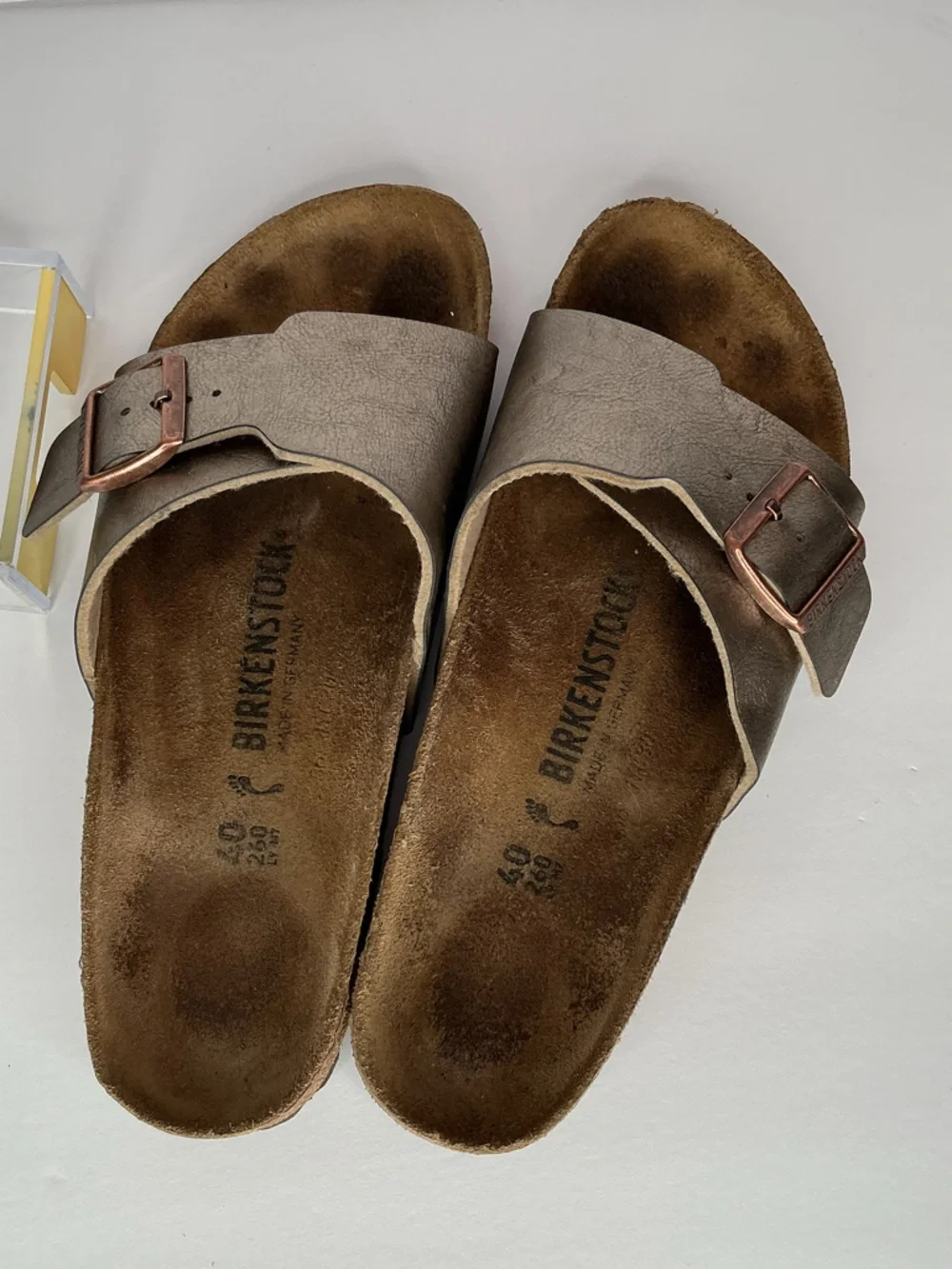 Birkenstock Catalina Metallic Taupe Sandals EU 40 / US 9 Double Strap - Picture 2 of 5